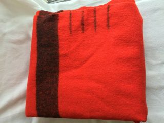 Vintage Hudson’s Bay 4 Point Blanket 100 Wool England Red Black 88 X 71 