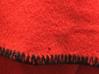 Vintage Hudson’s Bay 4 Point Blanket 100 Wool England Red Black 88 X 71 