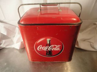 Vintage Cooler Coca Cola Pleasure Chest Has Tray Fast