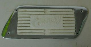 Vintage Boat BOW White STEP PADS Century Chris Craft w Chrome Frame 2