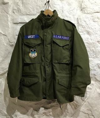 Vtg Vietnam War 1972 Air Force M - 65 U.  S.  Military Field Jacket Sz Medium Short