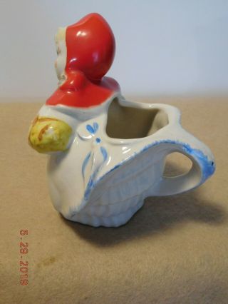 Vintage Hull Pottery Little Red Riding Hood Sugar w Lid & Creamer 135889 3