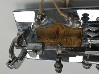 Vibroplex 262313 Telegraph Bug Key Morse Code Red Button Keyer Not VTG 4