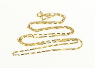 14k 1.  0mm Squared Loose Box Link Chain Necklace 17.  75 " Yellow Gold 89