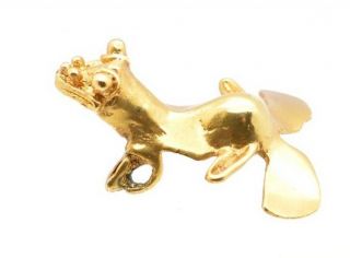 Rare ALVA MUSEUM REPLICAS GOLD PLATED PRE - COLUMBIAN YALE FROG PENDANT 2