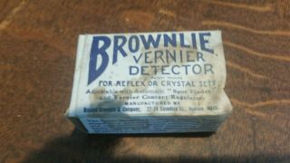 Vintage Brownlie Vernier Detector for Crystal Radio NOS 4
