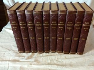 Vtg 1953 Complete 10 Vol Set Encyclopedia Grolier Society Childrens Institute