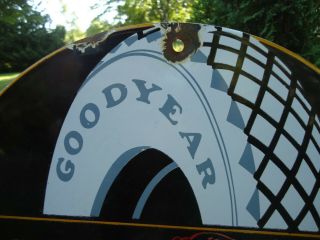 VINTAGE GOODYEAR AIRPLANE TIRES PORCELAIN ENAMEL SIGN AERO AIRPORT AIRLINE PLANE 3