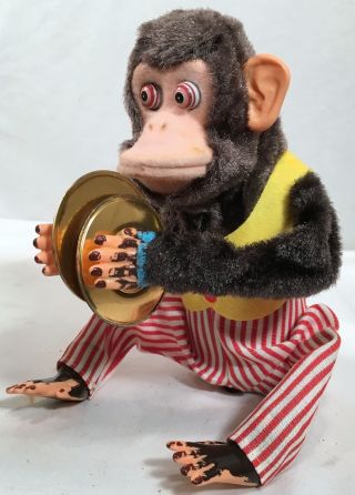 Vintage Musical Jolly Chimp Battery Operated Toy Plays Cymbals Box 2