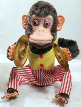 Vintage Musical Jolly Chimp Battery Operated Toy Plays Cymbals Box 7
