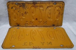 NYS 1941 Vintage License Plates - FOR THE YEAR 2