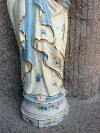 Vintage Porcelain Bisque St Joseph Child Jesus Altar Standing Figurine Statue 5