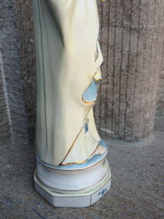 Vintage Porcelain Bisque St Joseph Child Jesus Altar Standing Figurine Statue 7
