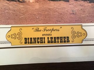 Vintage 24” x 36” Bianchi Leather “The Troopers” Poster 6