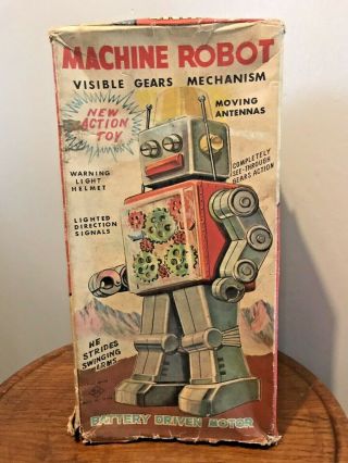 HORIKAWA SH MASUDAYA YOSHIYA JAPAN MACHINE ROBOT VINTAGE TIN TOY BOX 2