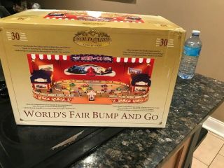 RARE MR CHRISTMAS World’s Fair Bumper Cars Action/Lights Music Box 4