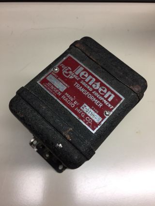 Vintage Jensen Z - 3156 - 3 500 - 5000 Ohm Speaker Transformer Black Crinkle