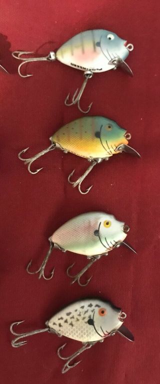 COMPLETE SET of 7 Vintage HEDDON 9630 PUNKINSEED SPOOK Antique Fishing Lures 6