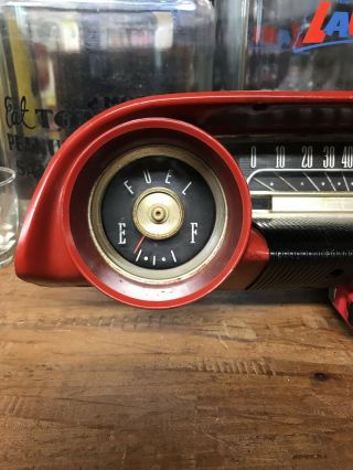 VINTAGE 1963 FORD GALAXIE DASH INSTRUMENT PANEL SPEED ODOMETER TEMPERATURE GUAGE 2