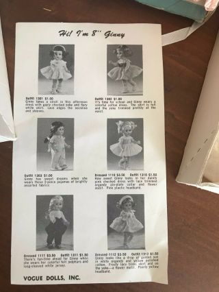 Vintage Vogue Ginny Doll - Bent Knee Walker & 2 EXTRA outfits in boxes 8