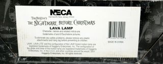 Nightmare Before Christmas Lava Lamp Jack Skellington Oogie Boogie,  NECA,  Rare 6