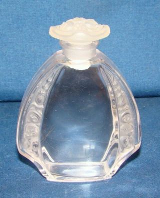 Vintage Harriett Hubbard Ayer Perfume Bottle W/ Roses Julien Viard