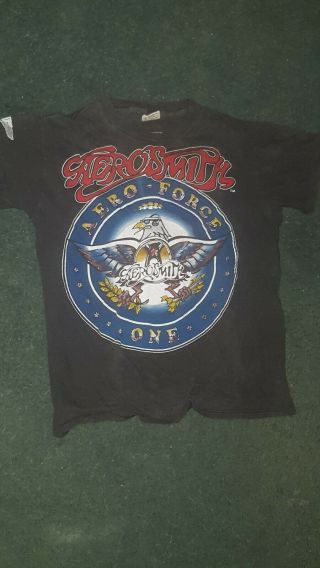 Vintage Aerosmith Aero Force One Tour 1986 T Shirt