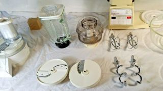 Vintage Oster Electronic Kitchen Center 16 Speed Blender Mixer Food Processor, 3