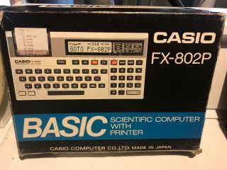 Casio Fx 802P RARE POCKET COMPUTER Calculator PROGRAMMABLE Vintage 2