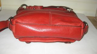 Fossil Long Live Vintage Large Red Leather Crossbody Bag 8