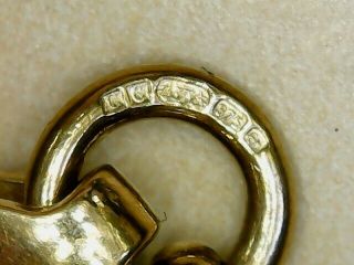Vintage C.  C Yellow Gold 375 9ct Square Link Chain Bracelet 7 ½ 
