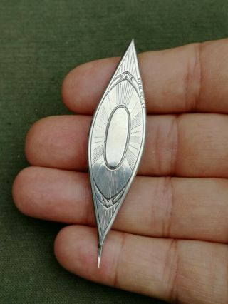 Vintage Antique Sterling Silver Tatting Shuttle Nussbaum & Henold Sewing Lace