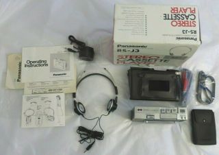Vintage 1980s Panasonic Stereo Cassette Player Rs - J3 Complete W/ Accessories