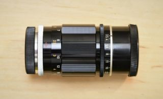Vintage Canon 135mm F:3,  5 L39 Screw Mount Rangefinder Lens With Case