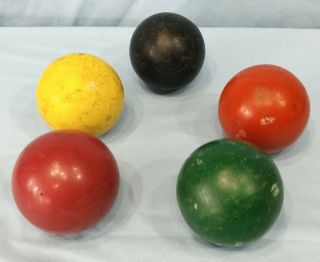 Vintage Skee Balls Set of 5 Multi Color 2