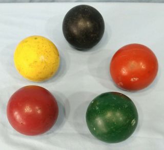 Vintage Skee Balls Set of 5 Multi Color 4
