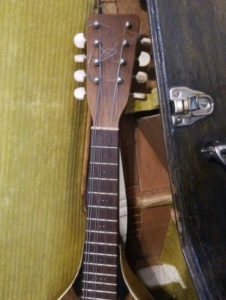 Vintage Mandolin Wooden Instrument W/ Case Acoustic Guitar Banjo Music Band 4