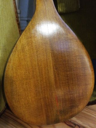 Vintage Mandolin Wooden Instrument W/ Case Acoustic Guitar Banjo Music Band 6