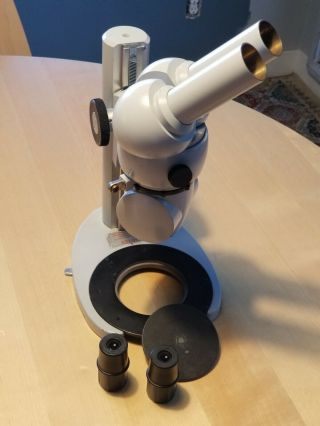 Vintage Zeiss Microscope West Germany Binocular Style Heavy Duty 6