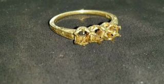 Antique Vintage 14k Gold Ladies Ring Setting Mounting Sz 5 1/2