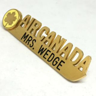 Vintage Air Canada Airline Cabin Crew Stewardess Flight Attendant Badge Pin Rare