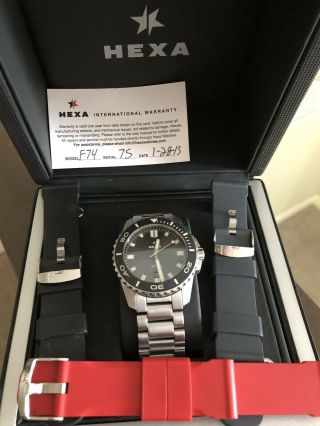 Hexa F74 Watch Rare 75/100 Miyota 9015 Only 100 Made Dive Watch Make Offer