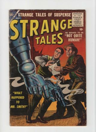 Strange Tales 49 Vintage Marvel Atlas Comic Pre - Hero Horror Golden Age 10c