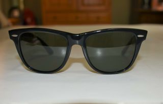 Vintage Ray Ban Wayfarer Ii Black Sunglasses With Bausch & Lomb Lenses