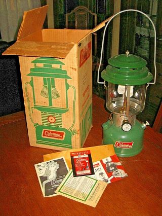 Vintage Coleman Lantern 220f195 Box & Instructions Appears 1965