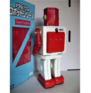 RARE EXPLORER COCKPIT ROBOT METAL HOUSE JAPAN MIB 4
