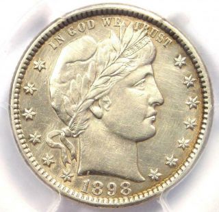 1898 - O Barber Quarter 25c Coin - Certified Pcgs Au Details - Rare Date