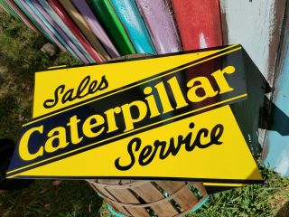 Antique Vintage Old Style Caterpillar Sign