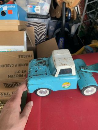 RARE VINTAGE 1965 NYLINT FORD Pressed Steel Truck 6600 MOBILE HOME TRAILER TOY 2