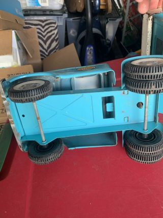 RARE VINTAGE 1965 NYLINT FORD Pressed Steel Truck 6600 MOBILE HOME TRAILER TOY 5